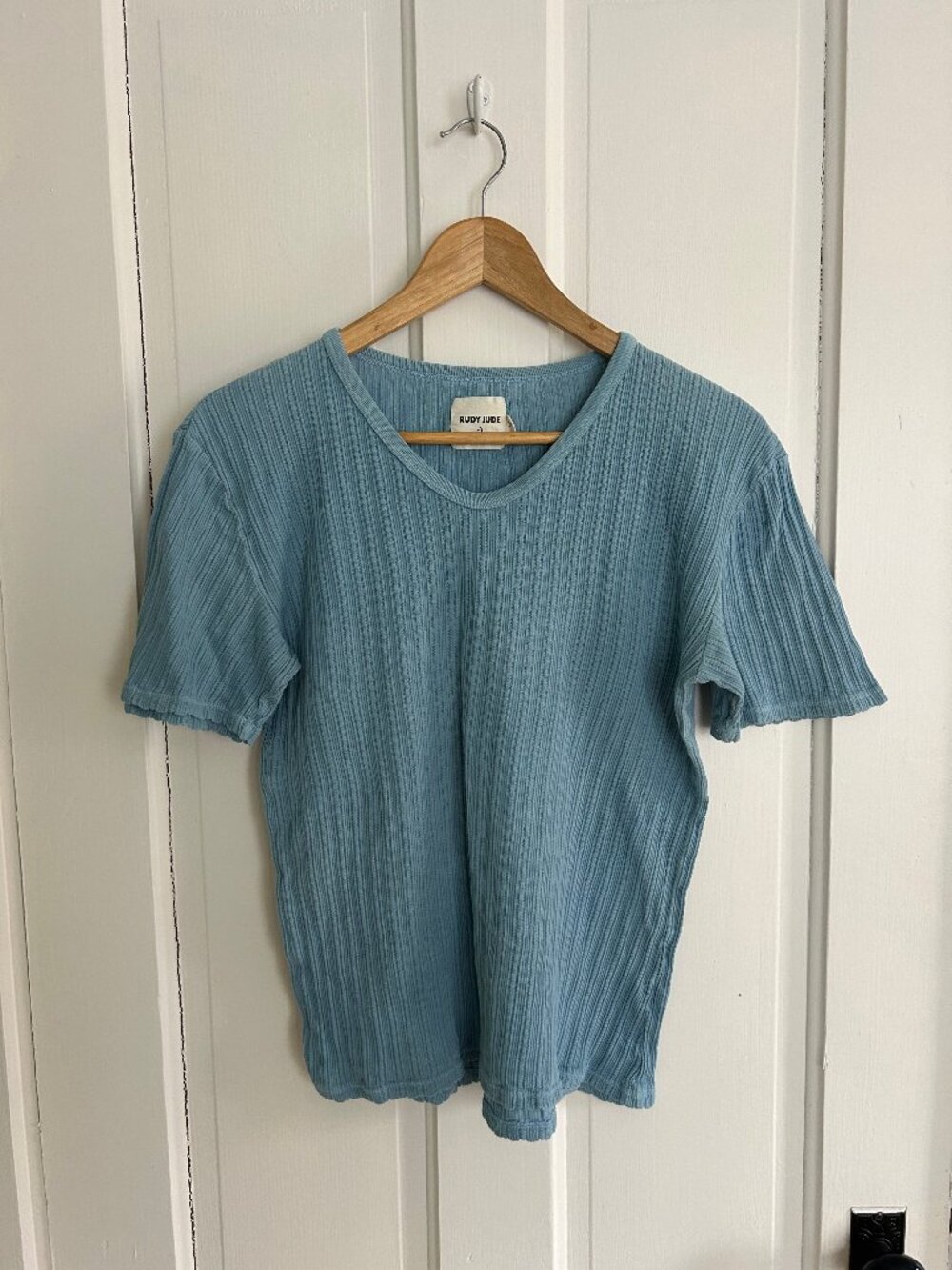 VGUC Rudy Jude Pointelle Tshirt, Sky Blue, XXL